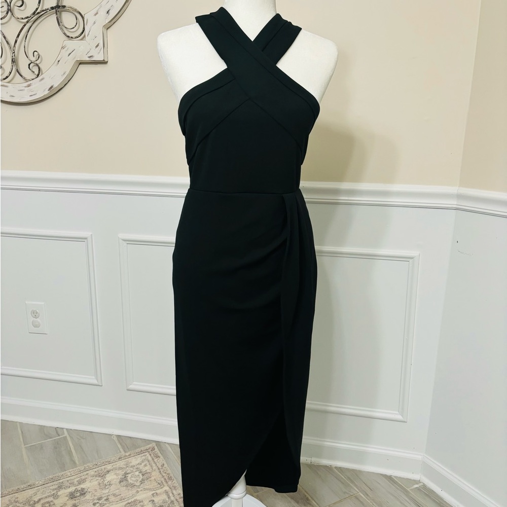 Black Halter High-low Cocktail Dress